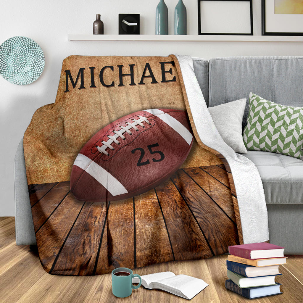 Ohaprints-Fleece-Sherpa-Blanket-American-Football-Gift-For-Son-Boy-Men-Custom-Personalized-Name-Number-Soft-Throw-Blanket-1360-Sherpa Blanket