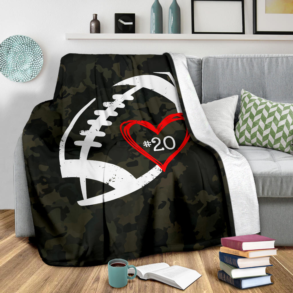 Ohaprints-Fleece-Sherpa-Blanket-American-Football-Gift-For-Son-Boy-Men-Custom-Personalized-Number-Soft-Throw-Blanket-1328-Sherpa Blanket