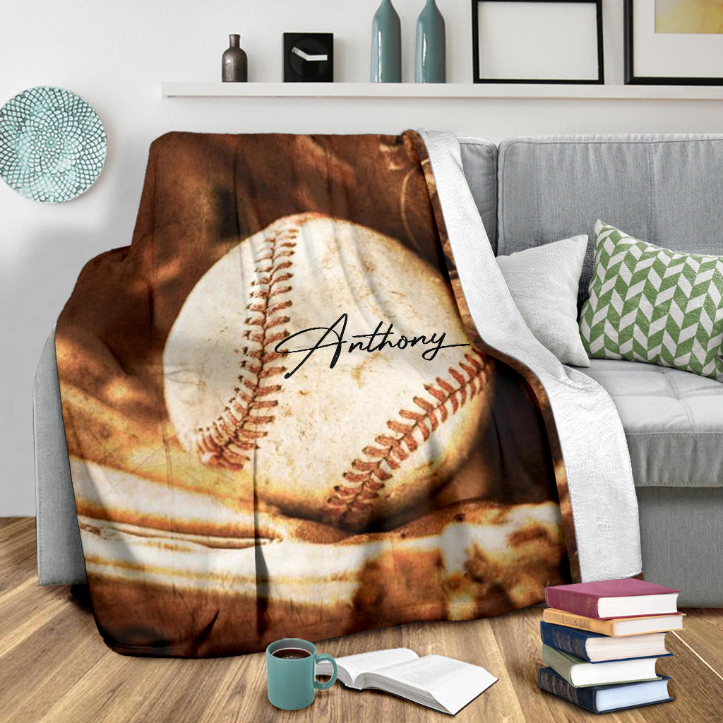 Ohaprints-Fleece-Sherpa-Blanket-Baseball-Gift-For-Son-Boy-Custom-Personalized-Name-Soft-Throw-Blanket-1451-Sherpa Blanket