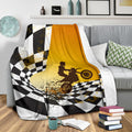 Ohaprints-Fleece-Sherpa-Blanket-Motocross-Black-And-White-Custom-Personalized-Name-Soft-Throw-Blanket-1423-Sherpa Blanket