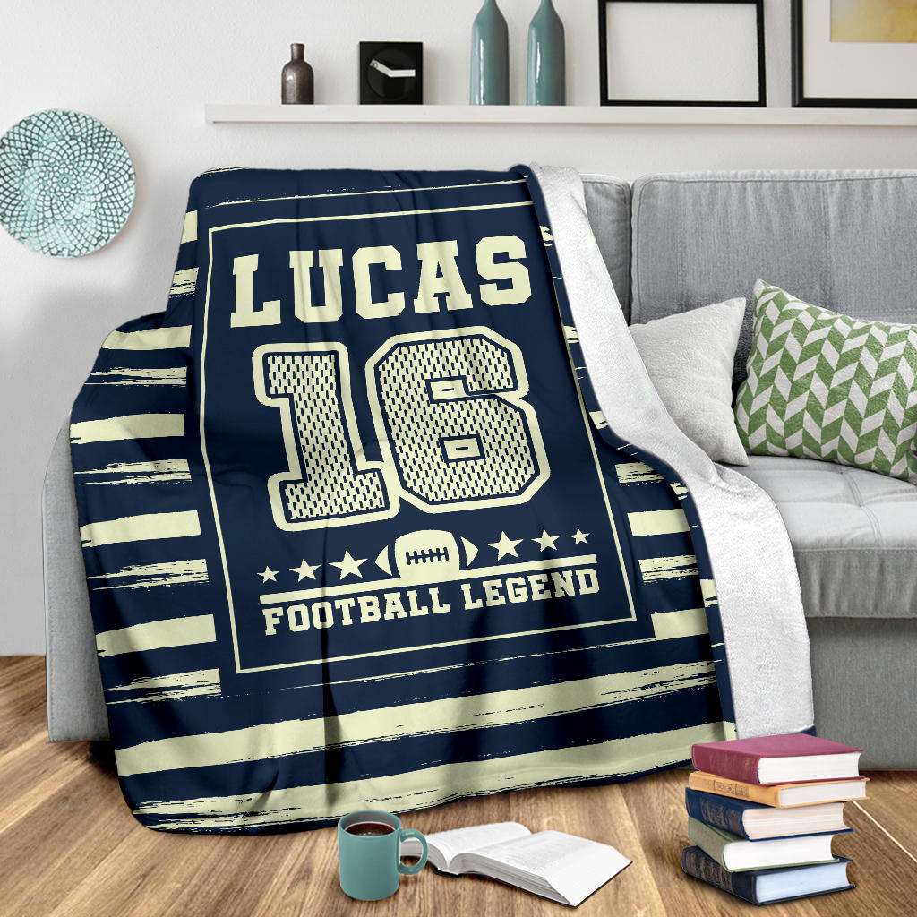 Ohaprints-Fleece-Sherpa-Blanket-American-Football-Gift-For-Son-Boy-Men-Custom-Personalized-Name-Number-Soft-Throw-Blanket-1359-Sherpa Blanket