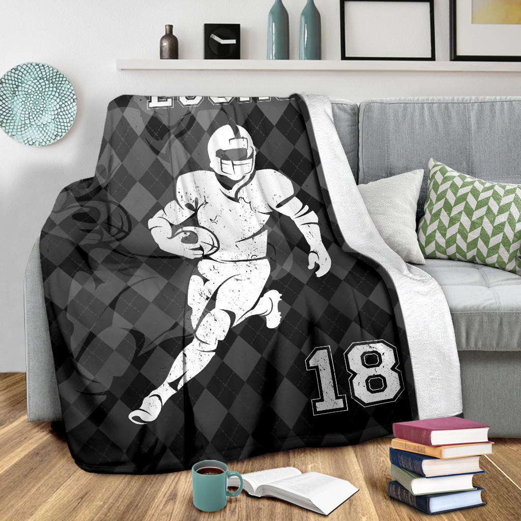 Ohaprints-Fleece-Sherpa-Blanket-American-Football-Gift-For-Son-Boy-Men-Custom-Personalized-Name-Number-Soft-Throw-Blanket-1388-Sherpa Blanket