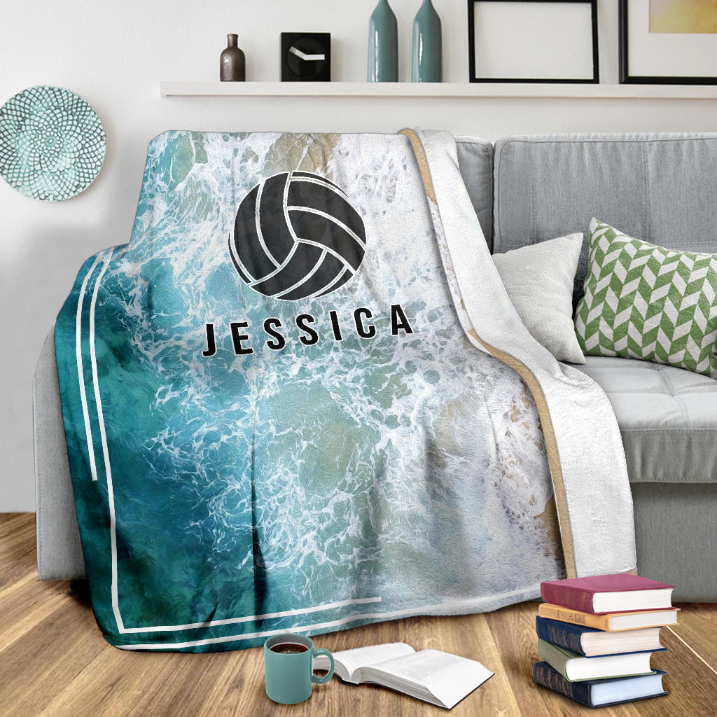 Ohaprints-Fleece-Sherpa-Blanket-Volleyball-Gift-For-Daughter-Girl-Custom-Personalized-Name-Soft-Throw-Blanket-1836-Sherpa Blanket