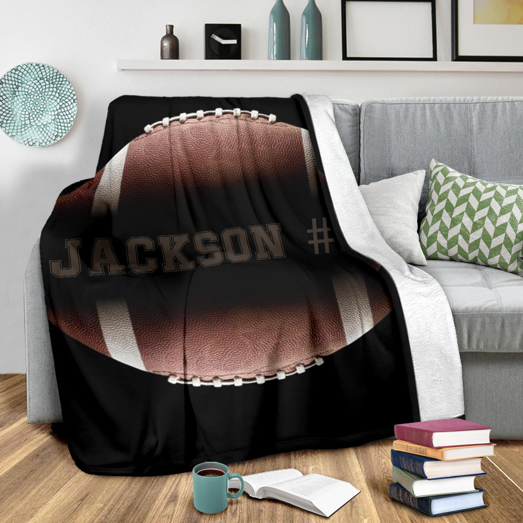 Ohaprints-Fleece-Sherpa-Blanket-American-Football-Gift-For-Son-Boy-Men-Custom-Personalized-Name-Number-Soft-Throw-Blanket-1219-Sherpa Blanket