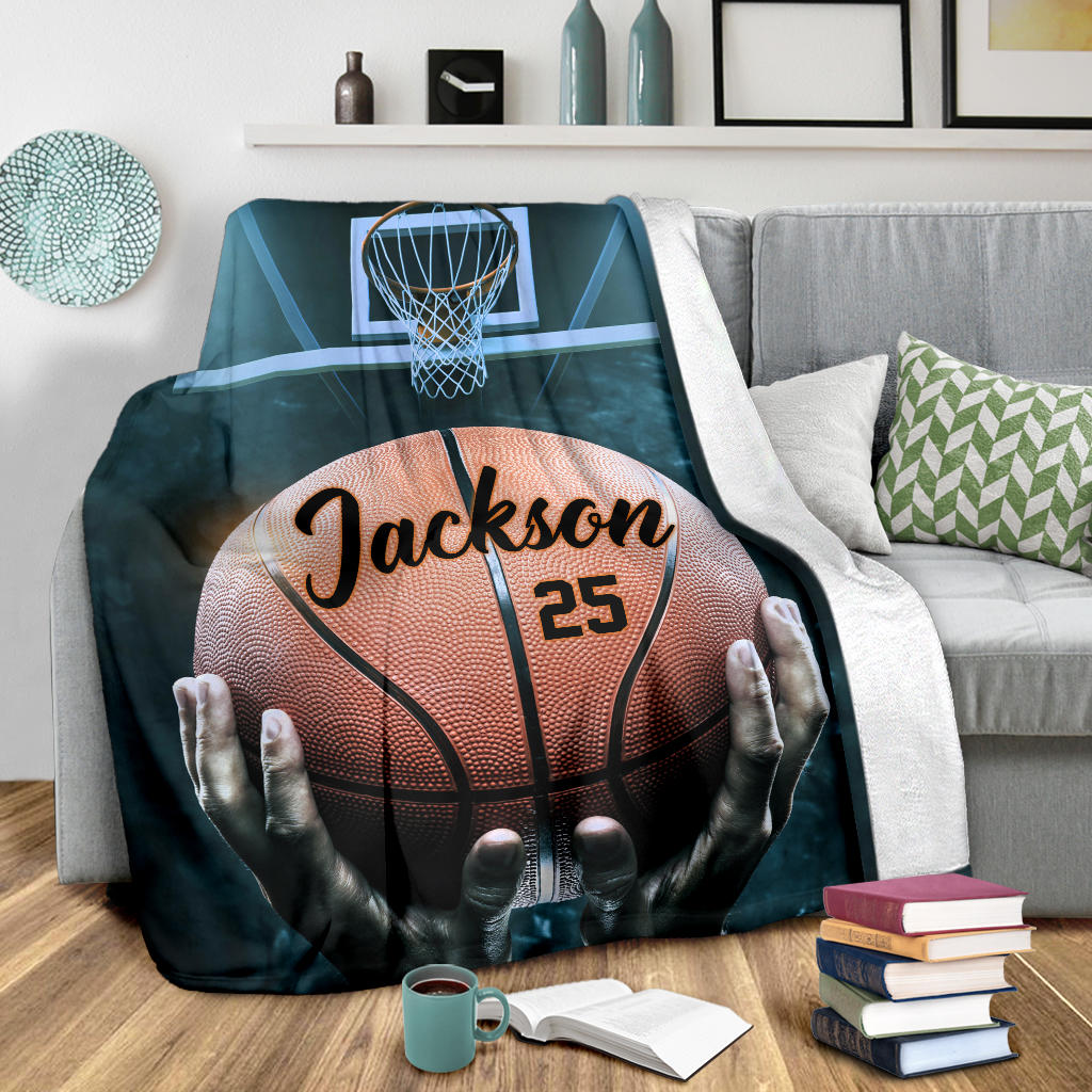 Ohaprints-Fleece-Sherpa-Blanket-Basketball-Gift-For-Son-Boy-Men-Custom-Personalized-Name-Number-Soft-Throw-Blanket-1690-Sherpa Blanket