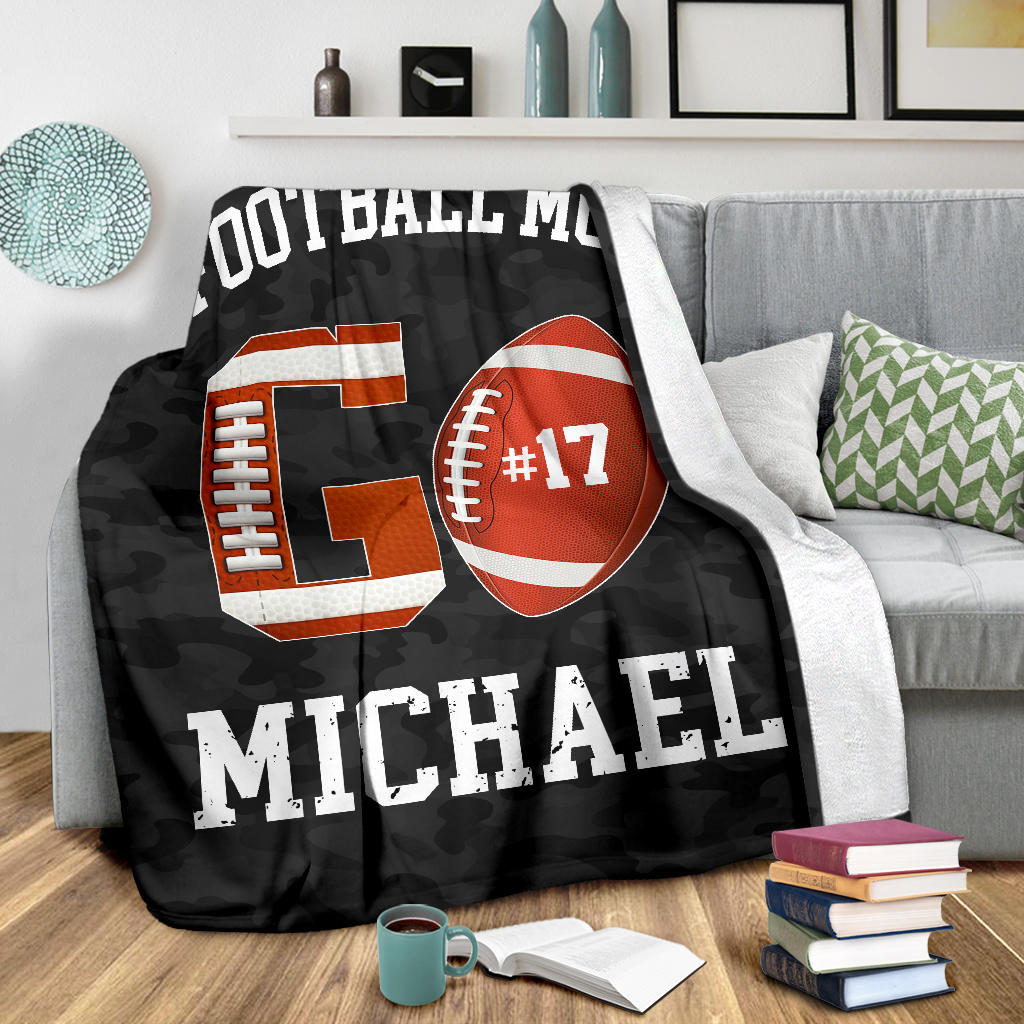 Ohaprints-Fleece-Sherpa-Blanket-American-Football-Gift-For-Son-Boy-Men-Custom-Personalized-Name-Number-Soft-Throw-Blanket-1394-Sherpa Blanket