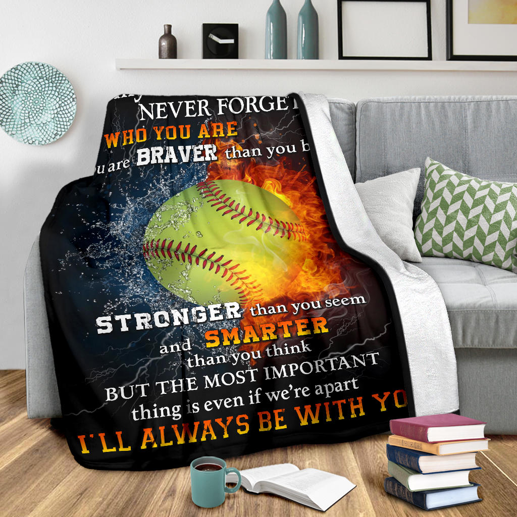 Ohaprints-Fleece-Sherpa-Blanket-Softball-Gift-For-Daughter-Girl-From-Mom-Soft-Throw-Blanket-1850-Sherpa Blanket