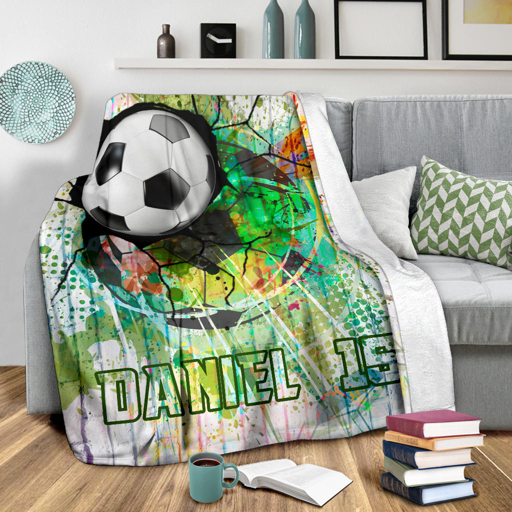 Ohaprints-Fleece-Sherpa-Blanket-Soccer-Ball-Colors-Effect-Custom-Personalized-Name-Number-Soft-Throw-Blanket-1248-Sherpa Blanket