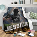 Ohaprints-Fleece-Sherpa-Blanket-Softball-Gift-For-Daughter-Girl-Custom-Personalized-Name-Number-Soft-Throw-Blanket-1904-Sherpa Blanket