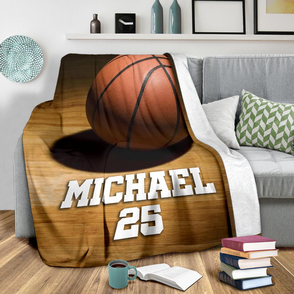 Ohaprints-Fleece-Sherpa-Blanket-Basketball-Gift-For-Son-Boy-Men-Custom-Personalized-Name-Number-Soft-Throw-Blanket-1603-Sherpa Blanket