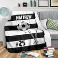 Ohaprints-Fleece-Sherpa-Blanket-Soccer-Ball-Bounce-Black-White-Custom-Personalized-Name-Number-Soft-Throw-Blanket-1255-Sherpa Blanket