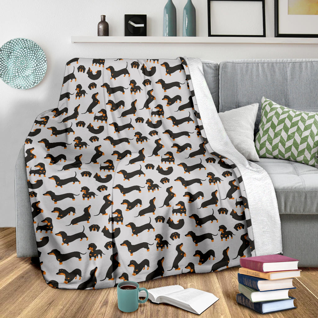 Ohaprints-Fleece-Sherpa-Blanket-Dachshund-Cute-Lovely-Gift-For-Dog-Lover-Pet-Animals-Soft-Throw-Blanket-1795-Sherpa Blanket