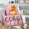 Ohaprints-Fleece-Sherpa-Blanket-Corgi-Dog-I-Love-Pet-Gift-For-Dog-Lovers-Soft-Throw-Blanket-1808-Sherpa Blanket