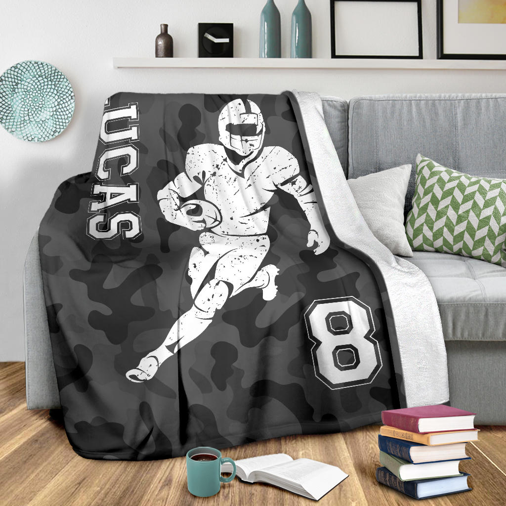 Ohaprints-Fleece-Sherpa-Blanket-American-Football-Gift-For-Son-Boy-Men-Custom-Personalized-Name-Number-Soft-Throw-Blanket-1406-Sherpa Blanket