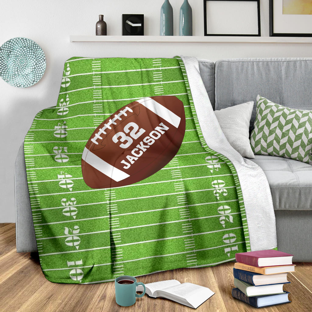 Ohaprints-Fleece-Sherpa-Blanket-American-Football-Gift-For-Son-Boy-Men-Custom-Personalized-Name-Number-Soft-Throw-Blanket-1290-Sherpa Blanket