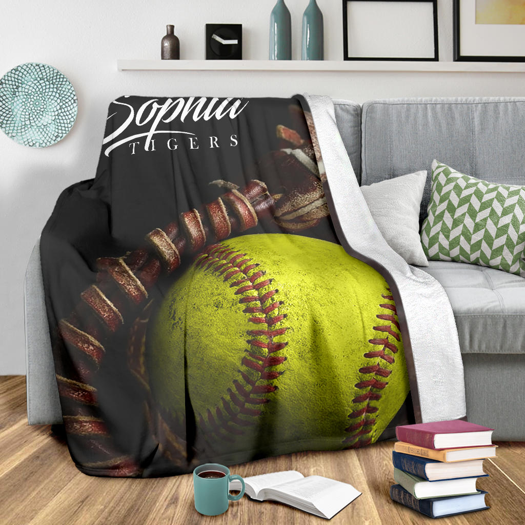 Ohaprints-Fleece-Sherpa-Blanket-Softball-Gift-For-Daughter-Girl-Custom-Personalized-Name-Soft-Throw-Blanket-1844-Sherpa Blanket