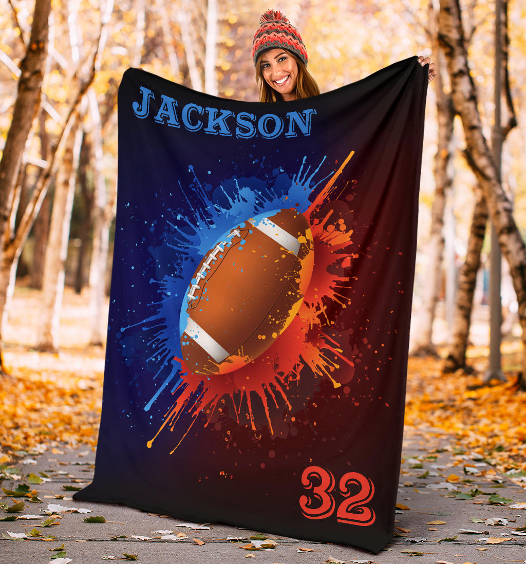 Ohaprints-Fleece-Sherpa-Blanket-American-Football-Gift-For-Son-Boy-Men-Custom-Personalized-Name-Number-Soft-Throw-Blanket-1273-Sherpa Blanket