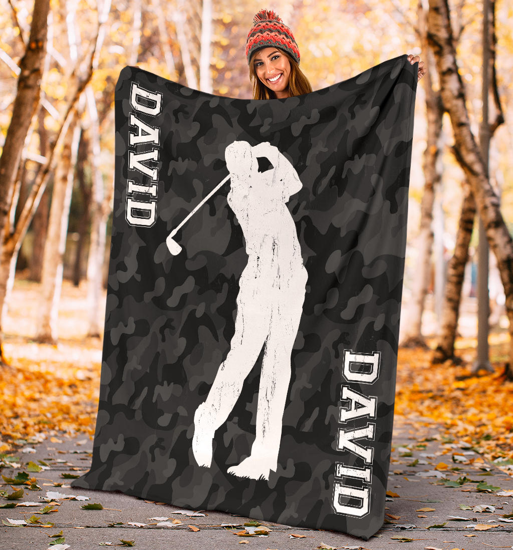 Personalized camo online blanket