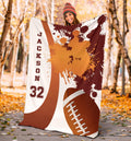 Ohaprints-Fleece-Sherpa-Blanket-American-Football-Gift-For-Son-Boy-Men-Custom-Personalized-Name-Number-Soft-Throw-Blanket-1381-Sherpa Blanket