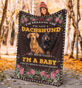 Ohaprints-Fleece-Sherpa-Blanket-Dachshund-Baby-Mom-Is-Always-Right-Gift-For-Dog-Lover-Soft-Throw-Blanket-1744-Sherpa Blanket