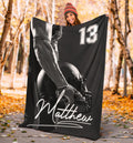 Ohaprints-Fleece-Sherpa-Blanket-American-Football-Gift-For-Son-Boy-Men-Custom-Personalized-Name-Number-Soft-Throw-Blanket-1343-Sherpa Blanket