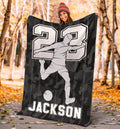 Ohaprints-Fleece-Sherpa-Blanket-Soccer-Dark-Camo-Player-Gift-For-Fan-Lovers-Custom-Personalized-Name-Number-Soft-Throw-Blanket-1373-Sherpa Blanket