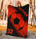 Ohaprints-Fleece-Sherpa-Blanket-Soccer-Red-Black-Ball-Custom-Personalized-Name-Number-Soft-Throw-Blanket-1861-Sherpa Blanket