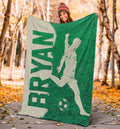 Ohaprints-Fleece-Sherpa-Blanket-Soccer-Green-Effect-Make-Them-Feel-Special-Custom-Personalized-Name-Soft-Throw-Blanket-1224-Sherpa Blanket