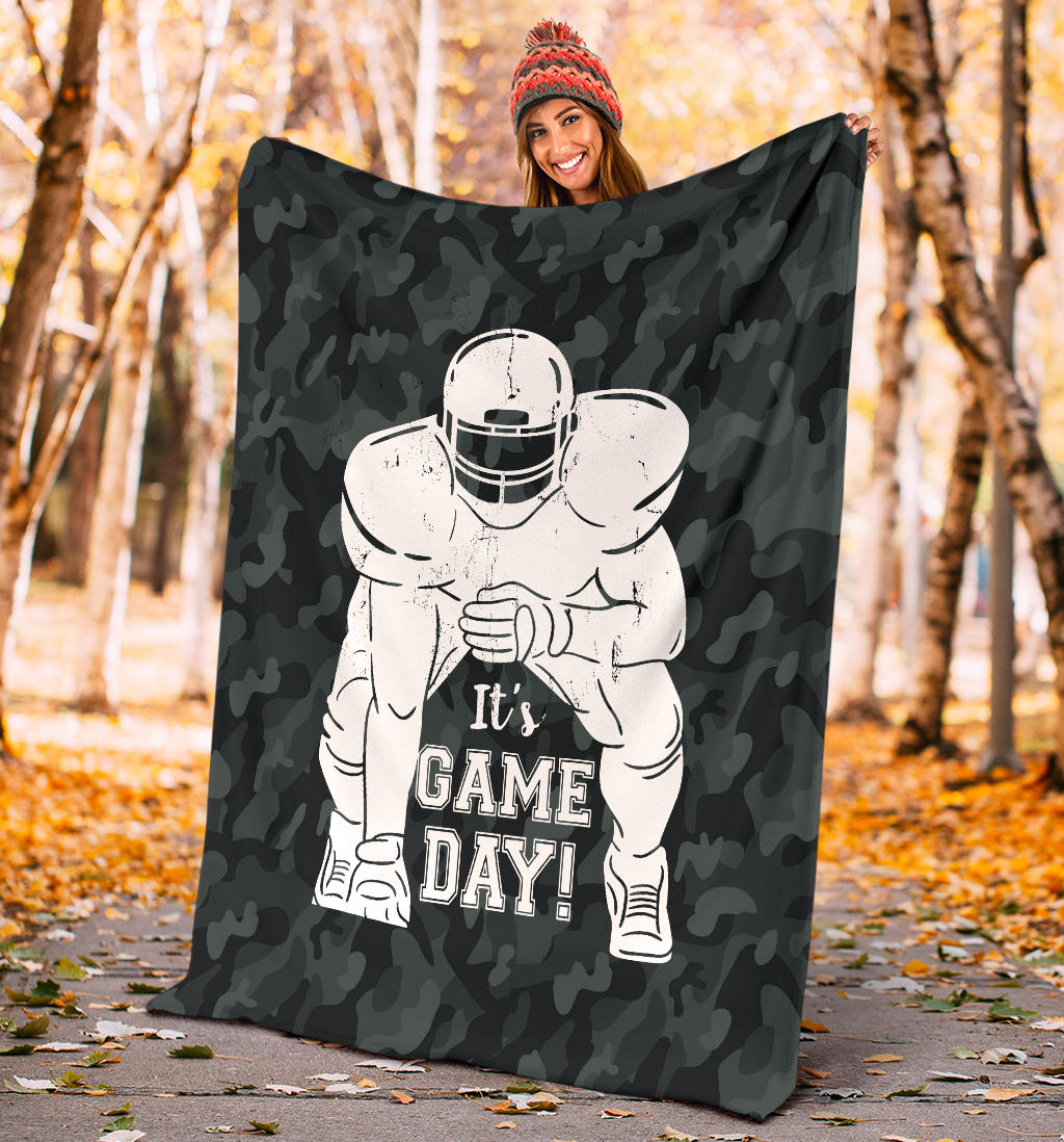 Ohaprints-Fleece-Sherpa-Blanket-American-Football-Gift-For-Son-Boy-Men-Soft-Throw-Blanket-1560-Fleece Blanket