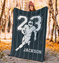 Ohaprints-Fleece-Sherpa-Blanket-American-Football-Gift-For-Son-Boy-Men-Custom-Personalized-Name-Number-Soft-Throw-Blanket-1542-Sherpa Blanket