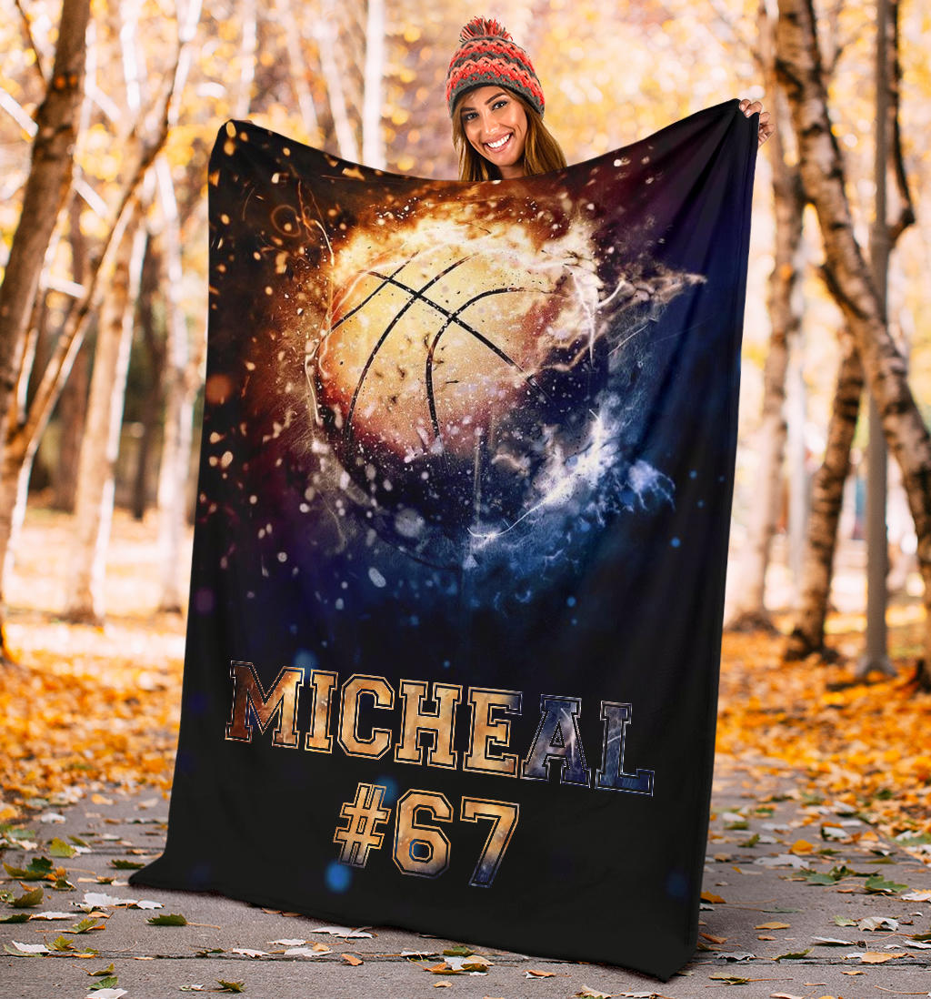 Ohaprints-Fleece-Sherpa-Blanket-Basketball-Gift-For-Son-Boy-Men-Custom-Personalized-Name-Number-Soft-Throw-Blanket-1693-Sherpa Blanket