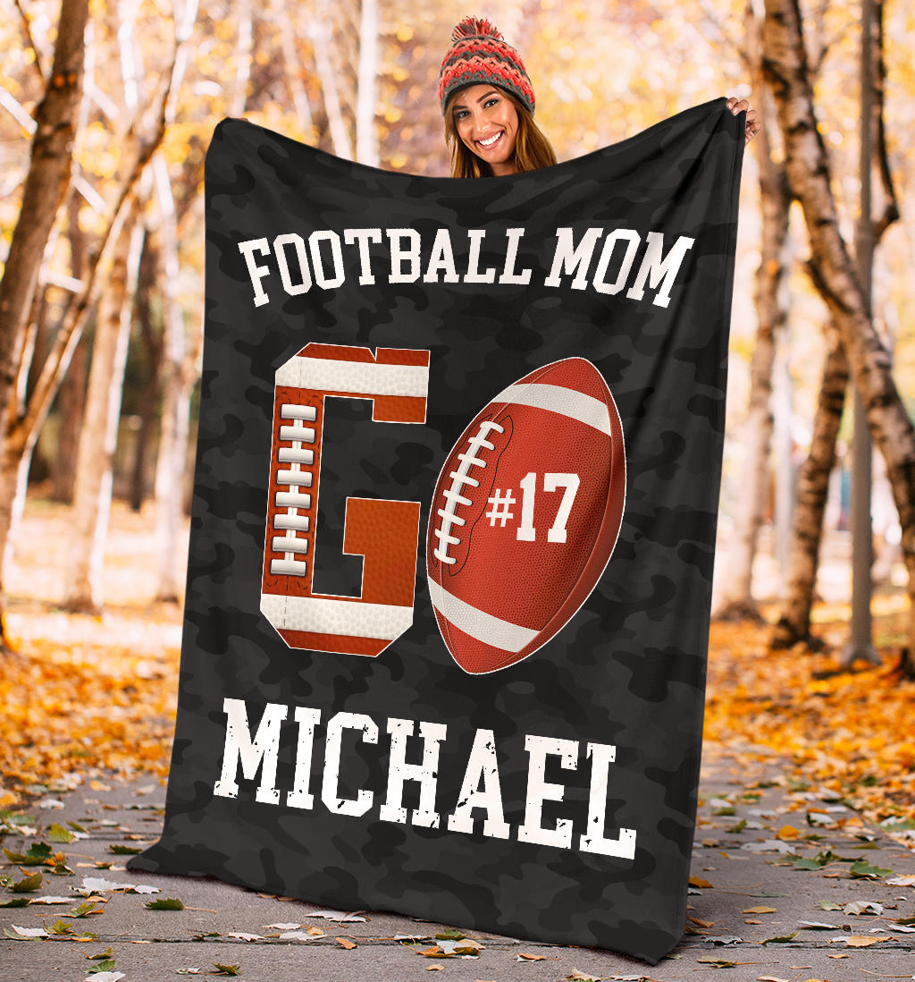 Ohaprints-Fleece-Sherpa-Blanket-American-Football-Gift-For-Son-Boy-Men-Custom-Personalized-Name-Number-Soft-Throw-Blanket-1394-Sherpa Blanket