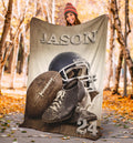 Ohaprints-Fleece-Sherpa-Blanket-American-Football-Gift-For-Son-Boy-Men-Custom-Personalized-Name-Number-Soft-Throw-Blanket-1304-Sherpa Blanket