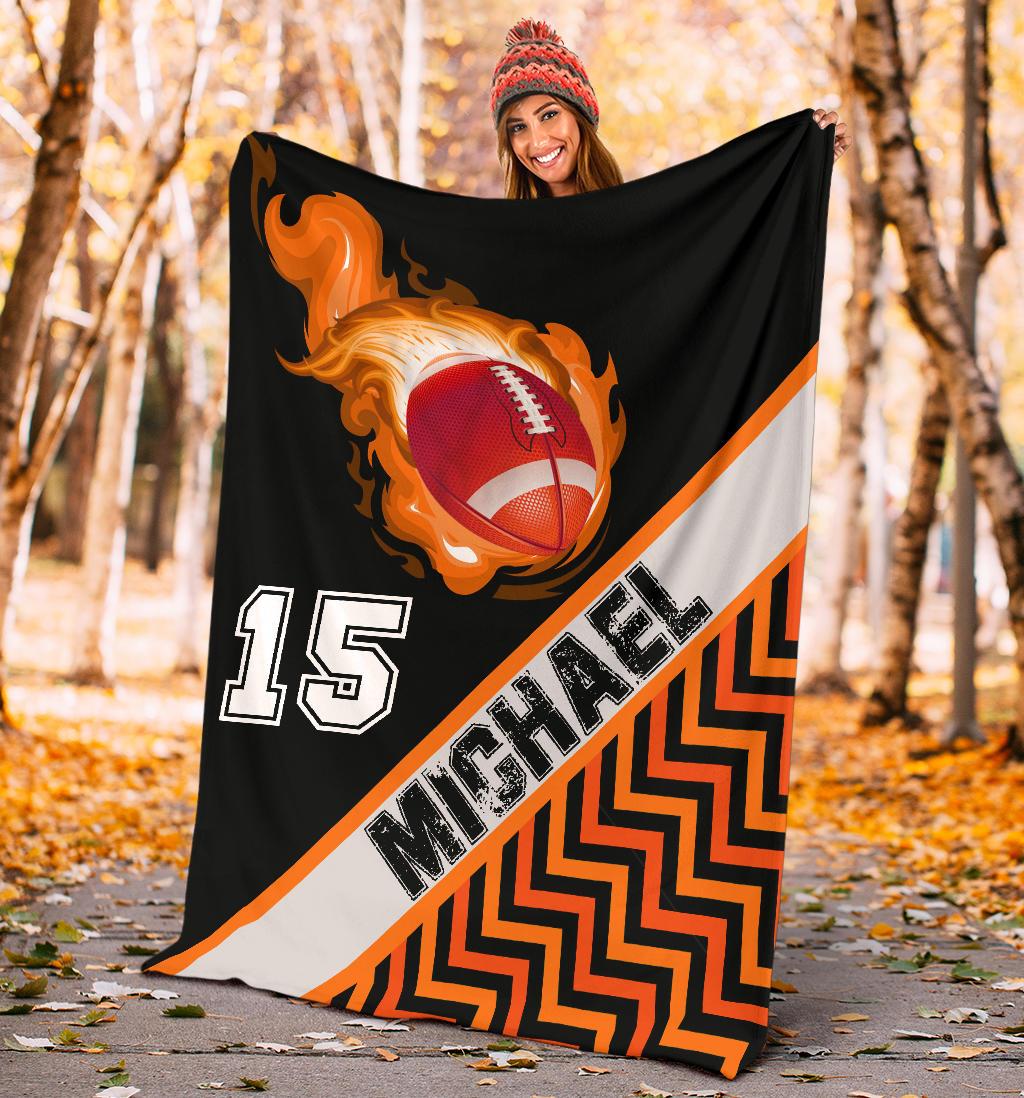 Ohaprints-Fleece-Sherpa-Blanket-American-Football-Gift-For-Son-Boy-Men-Custom-Personalized-Name-Number-Soft-Throw-Blanket-1547-Sherpa Blanket