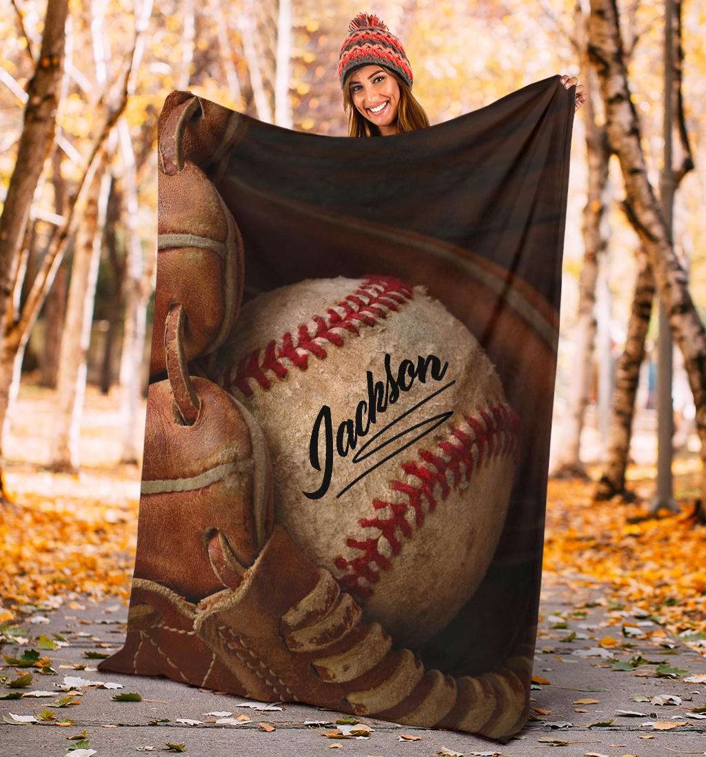 Ohaprints-Fleece-Sherpa-Blanket-Baseball-Gift-For-Son-Boy-Custom-Personalized-Name-Soft-Throw-Blanket-1489-Sherpa Blanket