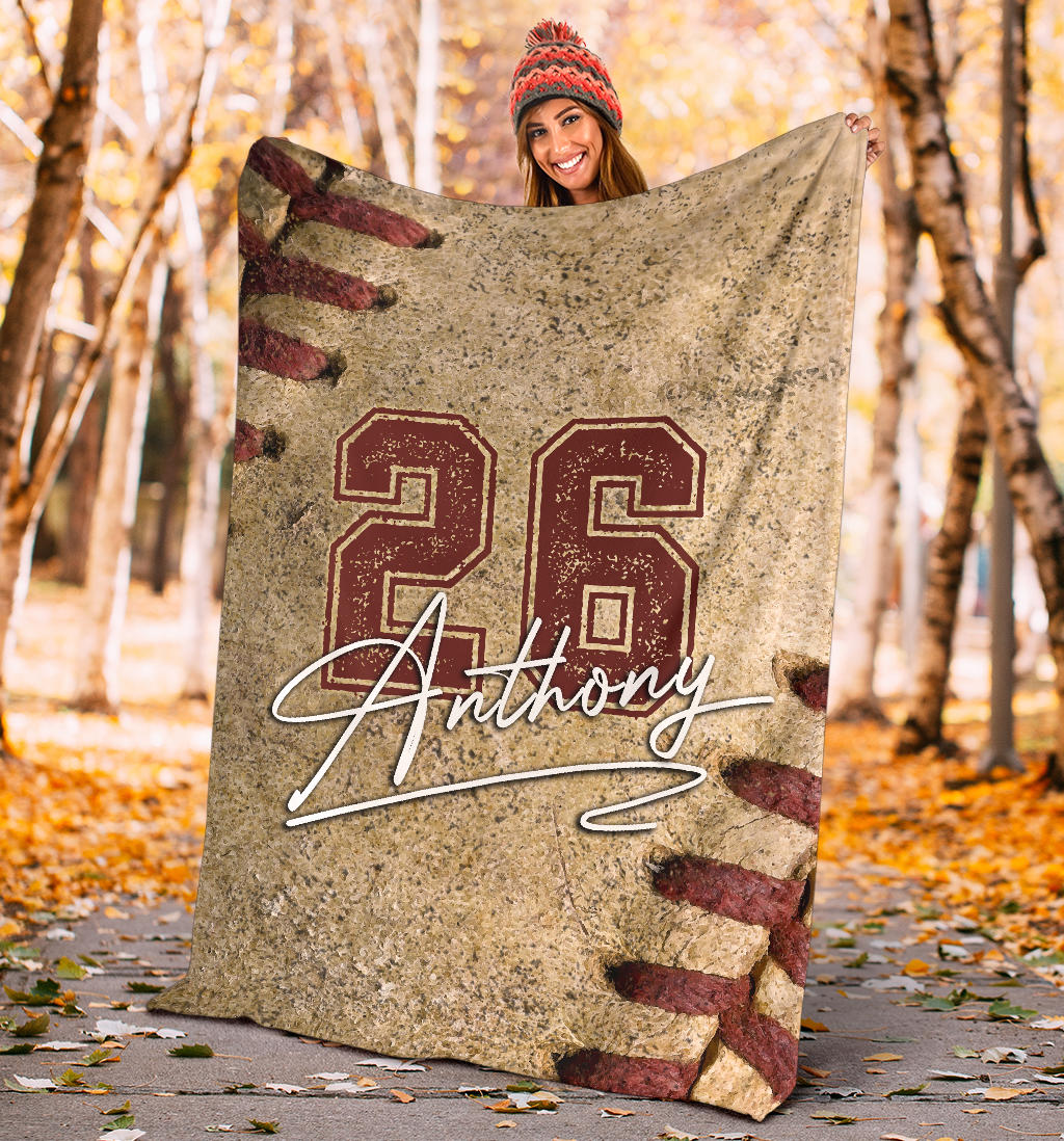 Ohaprints-Fleece-Sherpa-Blanket-Baseball-Gift-For-Son-Boy-Custom-Personalized-Name-Number-Soft-Throw-Blanket-1433-Sherpa Blanket