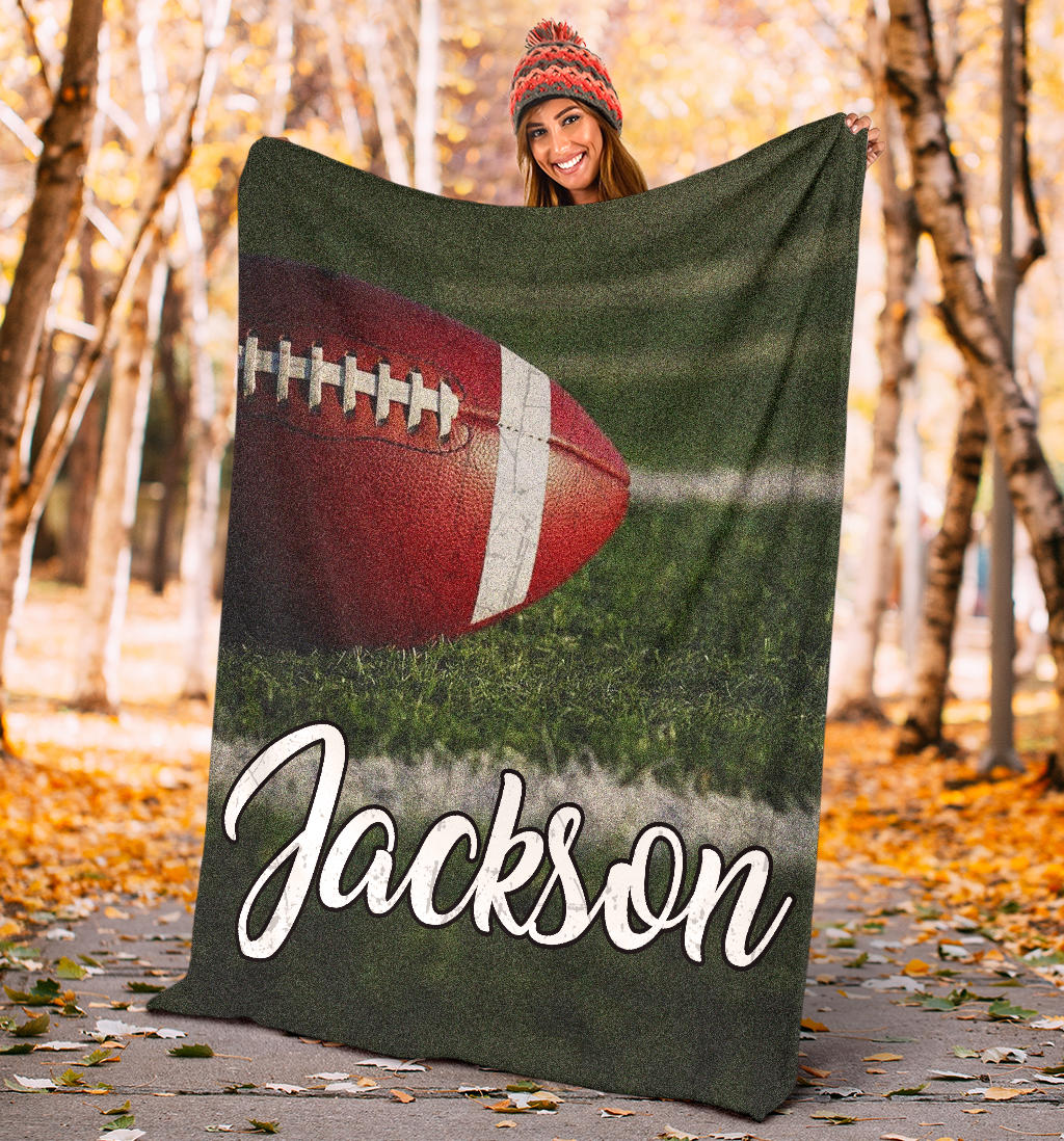 Ohaprints-Fleece-Sherpa-Blanket-American-Football-Gift-For-Son-Boy-Men-Custom-Personalized-Name-Soft-Throw-Blanket-1888-Sherpa Blanket