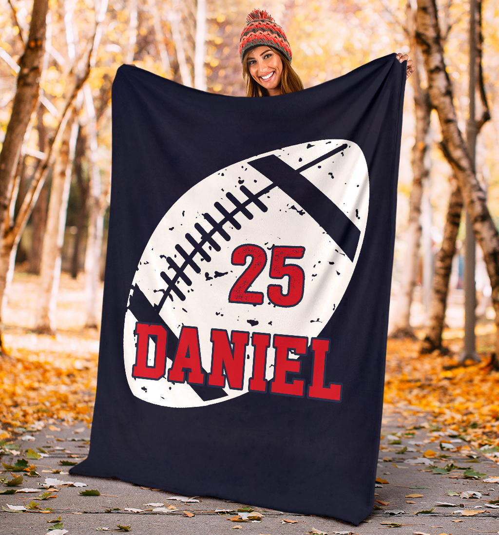 Ohaprints-Fleece-Sherpa-Blanket-American-Football-Gift-For-Son-Boy-Men-Custom-Personalized-Name-Number-Soft-Throw-Blanket-1927-Sherpa Blanket