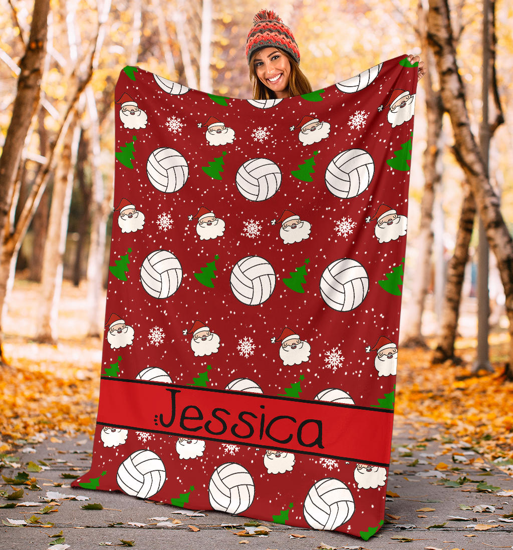 Ohaprints-Fleece-Sherpa-Blanket-Volleyball-Gift-For-Daughter-Girl-Custom-Personalized-Name-Soft-Throw-Blanket-1251-Sherpa Blanket