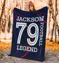 Ohaprints-Fleece-Sherpa-Blanket-American-Football-Gift-For-Son-Boy-Men-Custom-Personalized-Name-Number-Soft-Throw-Blanket-1358-Sherpa Blanket