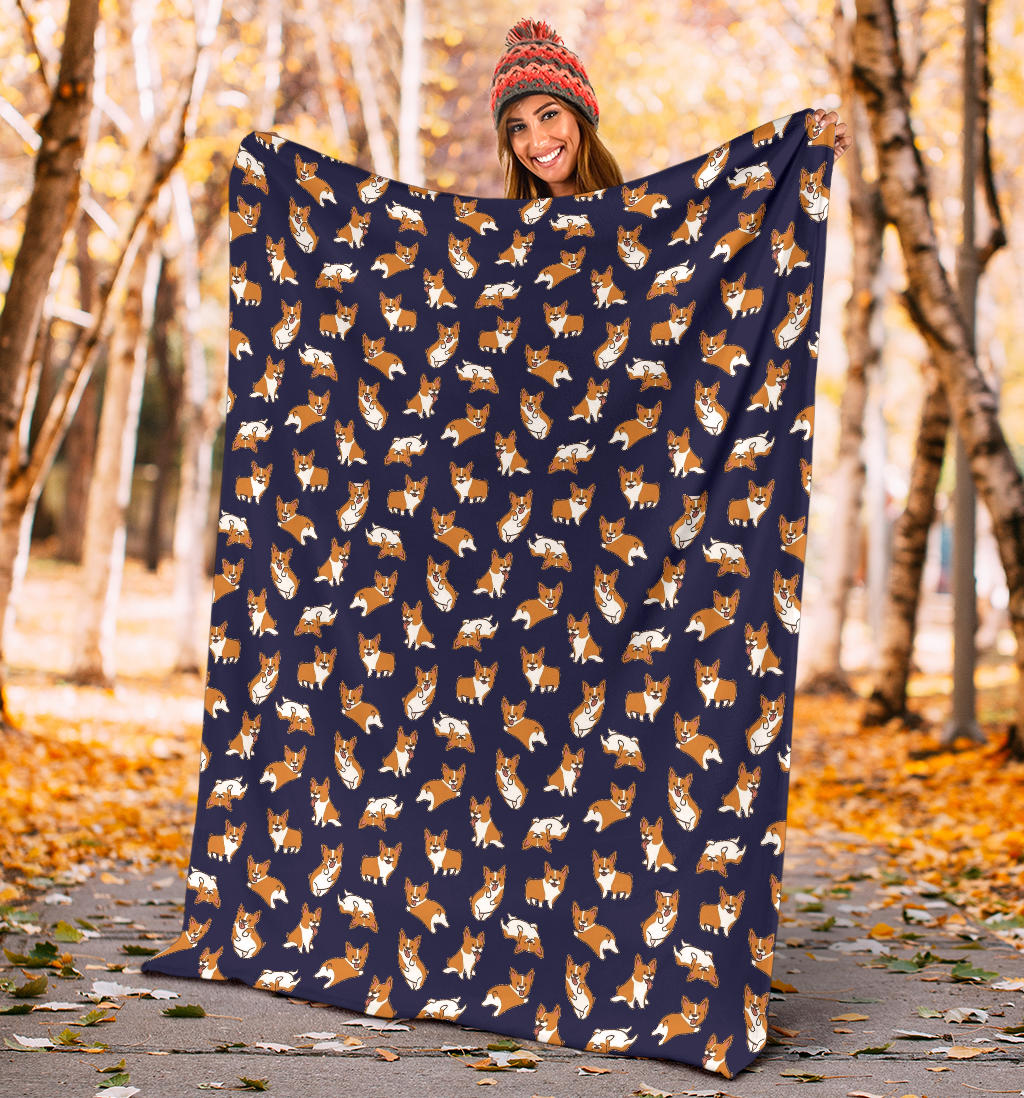 Ohaprints-Fleece-Sherpa-Blanket-Corgi-Dog-Cute-Lovely-Gift-For-Dog-Lover-Pet-Animals-Soft-Throw-Blanket-1794-Sherpa Blanket