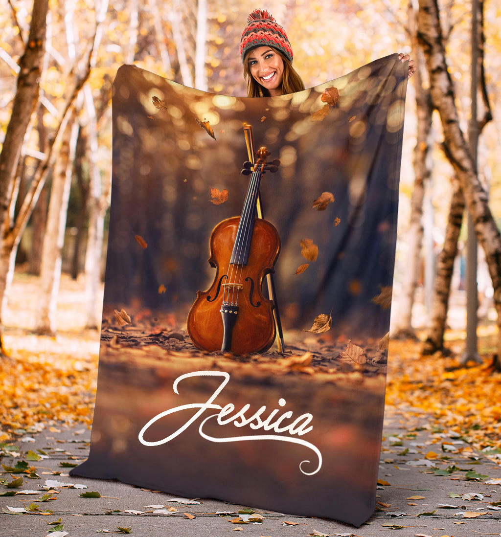 Ohaprints-Fleece-Sherpa-Blanket-Music-Autumn-Violin-Gift-For-Violin-Lovers-Custom-Personalized-Name-Soft-Throw-Blanket-1299-Sherpa Blanket