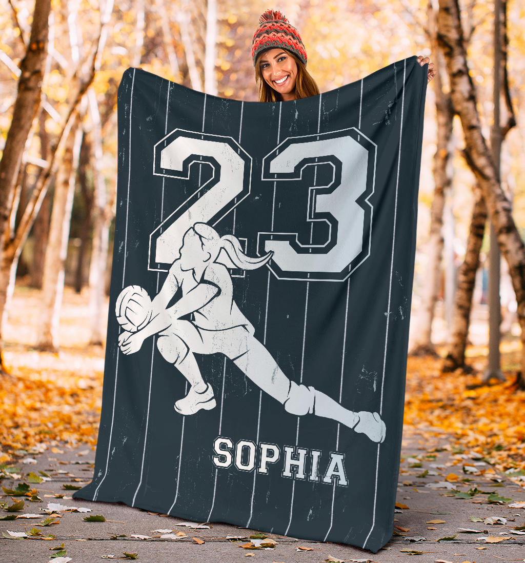 Ohaprints-Fleece-Sherpa-Blanket-Volleyball-Gift-For-Daughter-Girl-Custom-Personalized-Name-Number-Soft-Throw-Blanket-1241-Sherpa Blanket