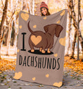 Ohaprints-Fleece-Sherpa-Blanket-Dachshund-I-Love-Pet-Gift-For-Dog-Lovers-Soft-Throw-Blanket-1807-Fleece Blanket