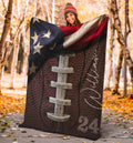 Ohaprints-Fleece-Sherpa-Blanket-American-Football-Gift-For-Son-Boy-Men-Custom-Personalized-Name-Number-Soft-Throw-Blanket-1897-Sherpa Blanket