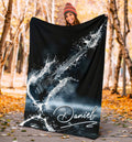 Ohaprints-Fleece-Sherpa-Blanket-Watery-Guitar-Bass-Guitar-Lover-Gift-Guitarist-Black-Custom-Personalized-Name-Soft-Throw-Blanket-1671-Sherpa Blanket