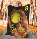 Ohaprints-Fleece-Sherpa-Blanket-Softball-Gift-For-Daughter-Girl-Custom-Personalized-Name-Number-Soft-Throw-Blanket-1880-Sherpa Blanket