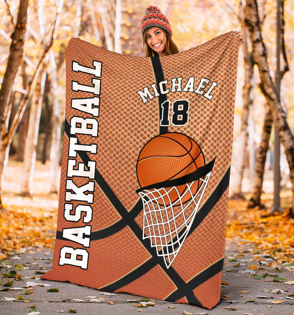 Ohaprints-Fleece-Sherpa-Blanket-Basketball-Gift-For-Son-Boy-Men-Custom-Personalized-Name-Number-Soft-Throw-Blanket-1669-Sherpa Blanket