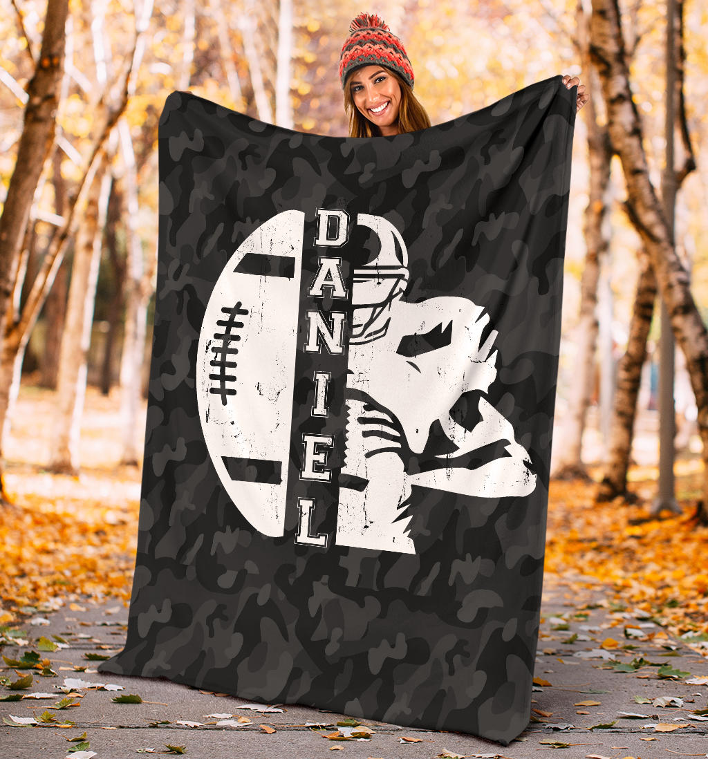 Ohaprints-Fleece-Sherpa-Blanket-American-Football-Gift-For-Son-Boy-Men-Custom-Personalized-Name-Soft-Throw-Blanket-1889-Sherpa Blanket