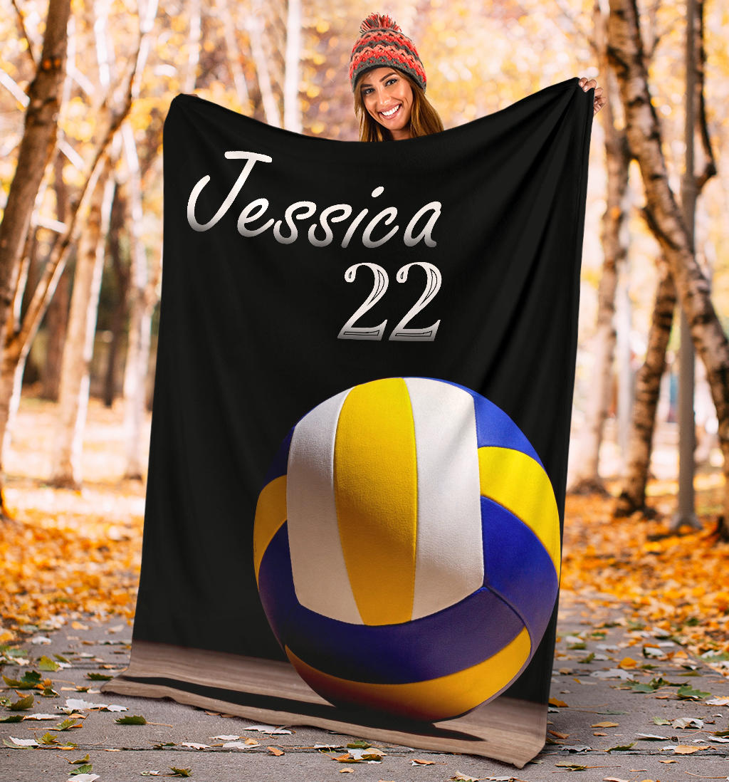 Ohaprints-Fleece-Sherpa-Blanket-Volleyball-Gift-For-Daughter-Girl-Custom-Personalized-Name-Number-Soft-Throw-Blanket-1872-Sherpa Blanket